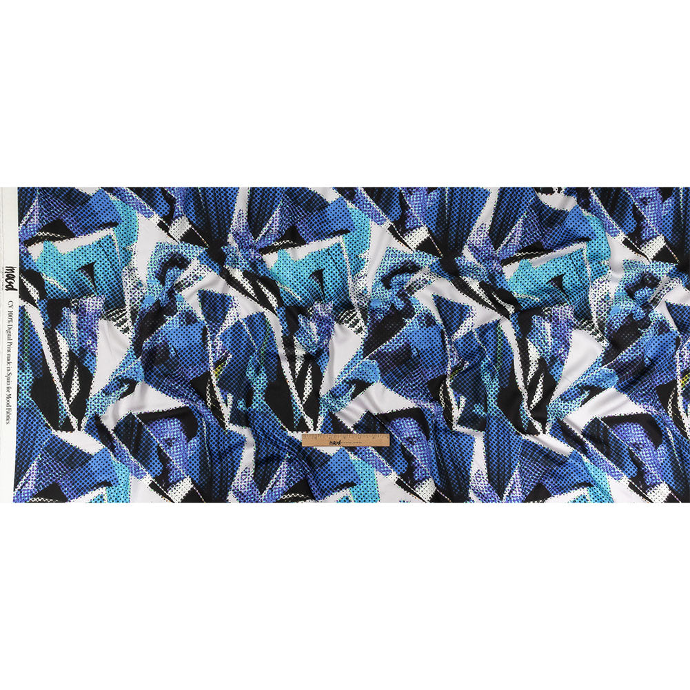 Rayon Challis - Blue Abstract - Tangled Up in Blue Print - Mood Exclusive Indigo Collection - Full