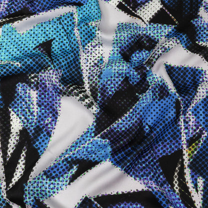 Rayon Challis - Blue Abstract - Tangled Up in Blue Print - Mood Exclusive Indigo Collection
