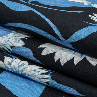 Cotton Voile - Blue Floral - Adore You Print - Mood Exclusive Indigo Collection