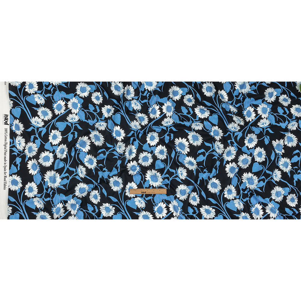 Cotton Voile - Blue Floral - Adore You Print - Mood Exclusive Indigo Collection - Full