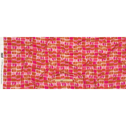 Rayon Challis - Pink Painted Squares - Swatch Me Print - Mood Exclusive Citrus Collection