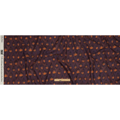 Linen and Rayon Woven - Purple Lanterns - By Lantern Light Print - Mood Exclusive Jack-O-Lantern Collection