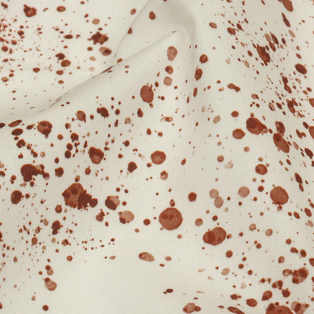 Stretch Cotton Poplin - Blood Splatters - Rue Morgue Print - Mood Exclusive Nevermore Collection - Detail