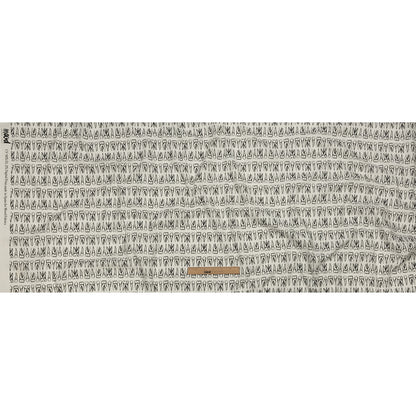Stretch Cotton Poplin - White and Black Teeth - Berenice Print - Mood Exclusive Nevermore Collection
