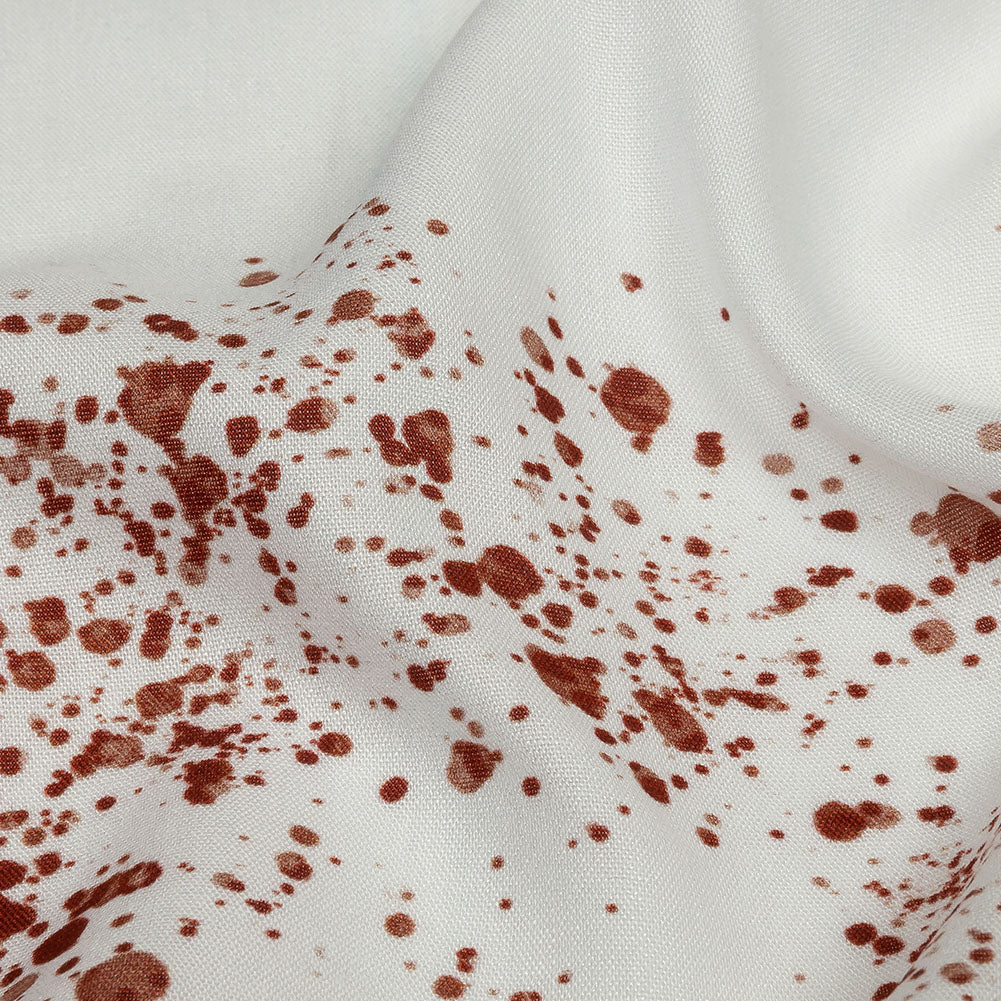 Rayon Batiste - Blood Splatters - Rue Morgue Print - Mood Exclusive Nevermore Collection - Detail