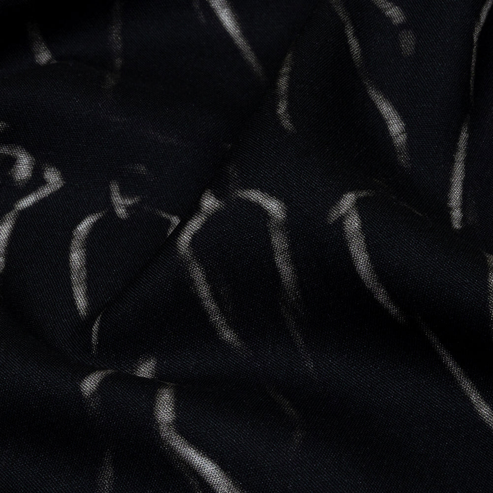Rayon Batiste - Black Ghostly Figures - The Copper Queen Print - Mood Exclusive Abandoned Collection - Detail