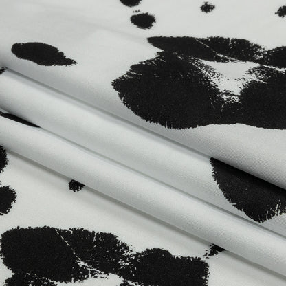 Rayon Batiste - Black and White Handprints - Bakersfield Print - Mood Exclusive Abandoned Collection
