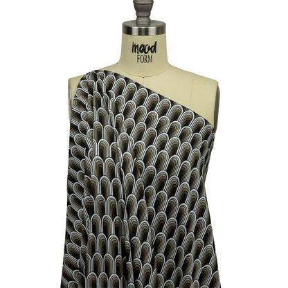Rayon Batiste - Green Archways - Silver Run Print - Mood Exclusive Abandoned Collection