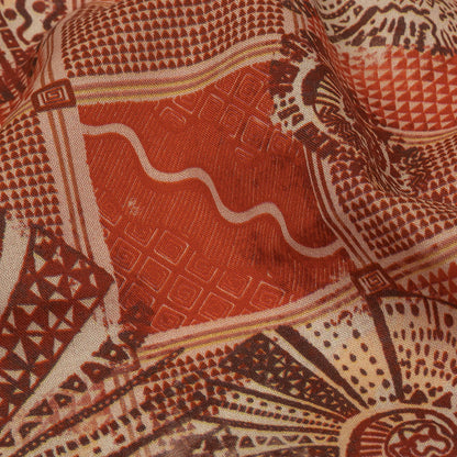 Cotton Voile - Red and White Shells on Plaid - Weekend Wandering Print - Mood Exclusive Rockland Collection