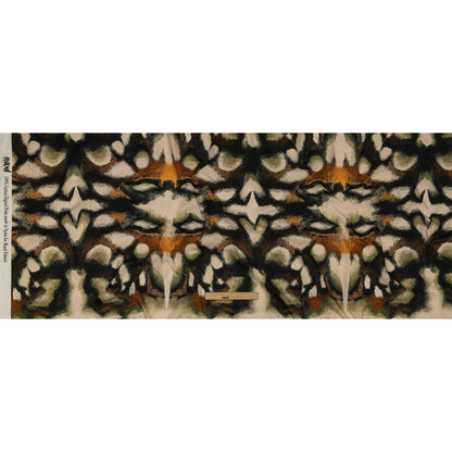Cotton Voile - Black and Beige Abstract - From the Earth Print - Mood Exclusive Rockland Collection