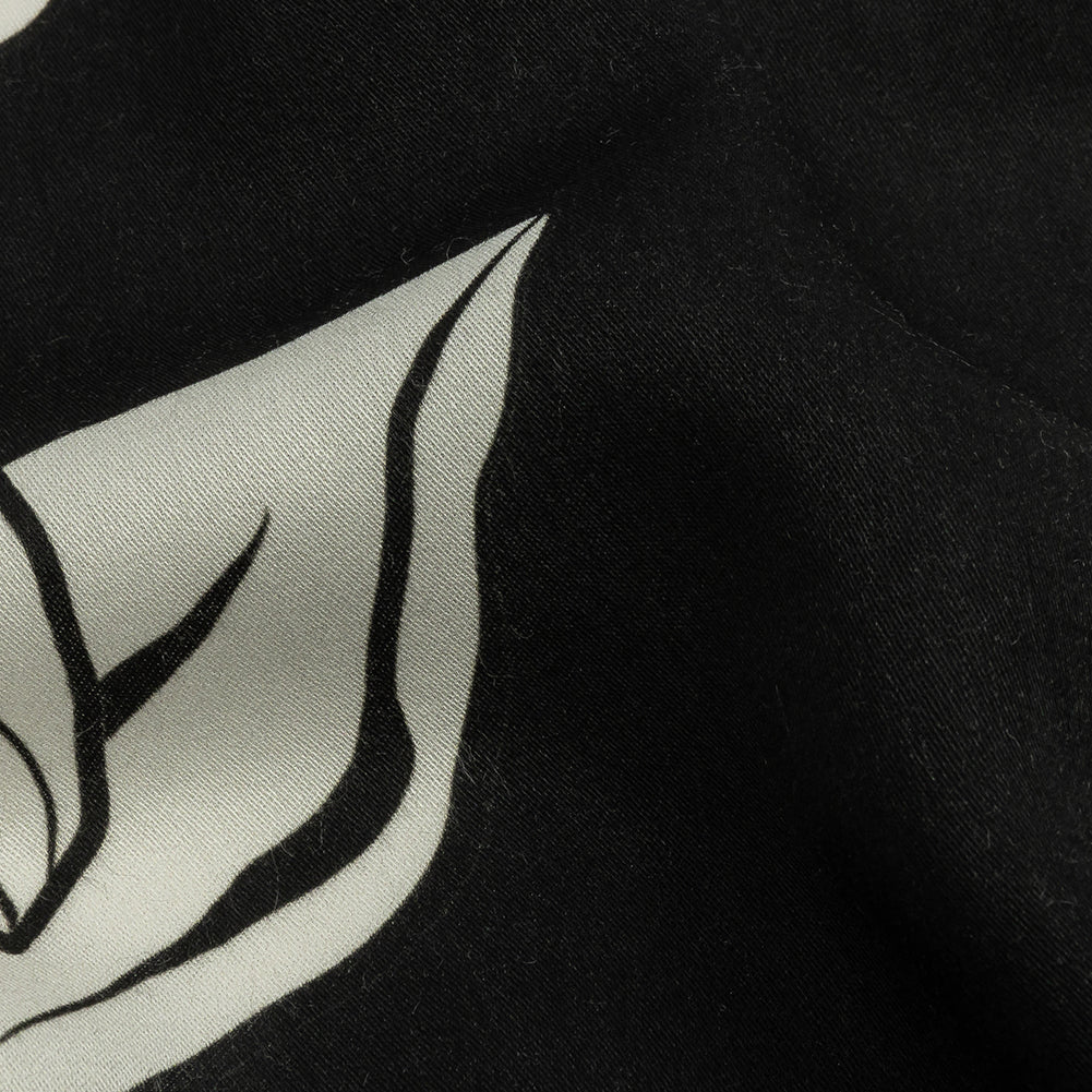 Rayon Challis - Black Floral - Central Park Spring Print - Mood Exclusive Metro Collection - Detail