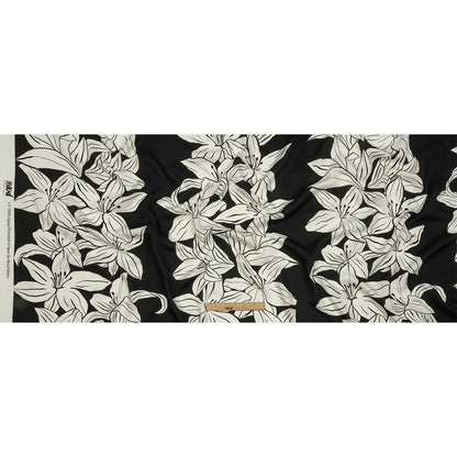 Rayon Challis - Black Floral - Central Park Spring Print - Mood Exclusive Metro Collection