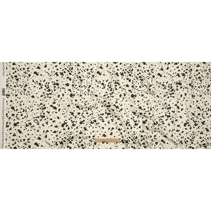 Stretch Cotton Sateen - Black and White Dalmatian Spots - Fire Dogs Print - Mood Exclusive Metro Collection
