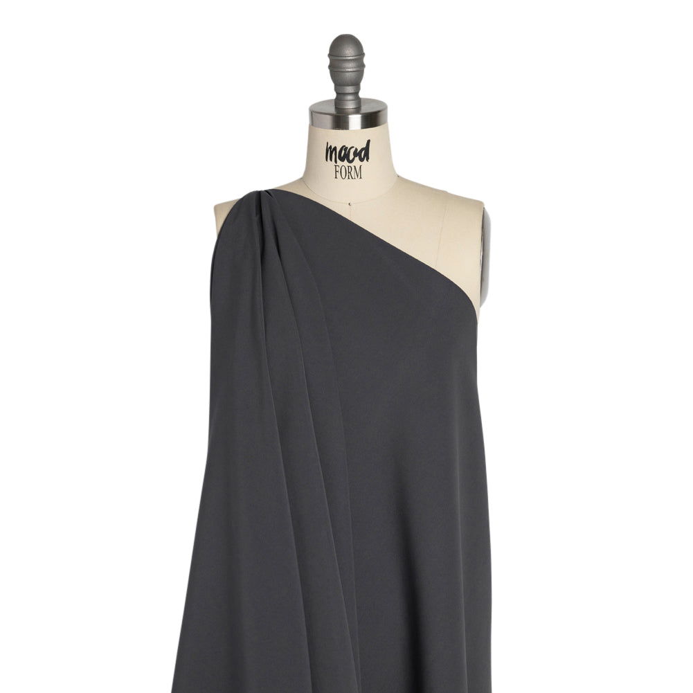 Recycled Polyester Swim Trunk Fabric - Anthracite - Mood Exclusive Malibu Collection - Drape