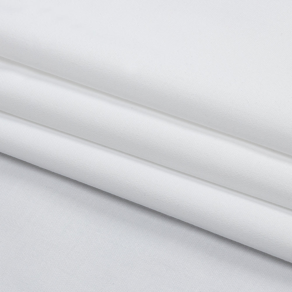 Stretch Cotton Sateen - White - Mood Exclusive Carlos Collection - Folded
