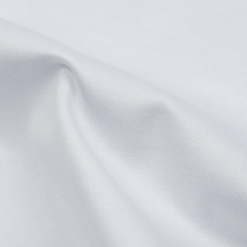 Stretch Cotton Sateen - White - Mood Exclusive Carlos Collection - Detail