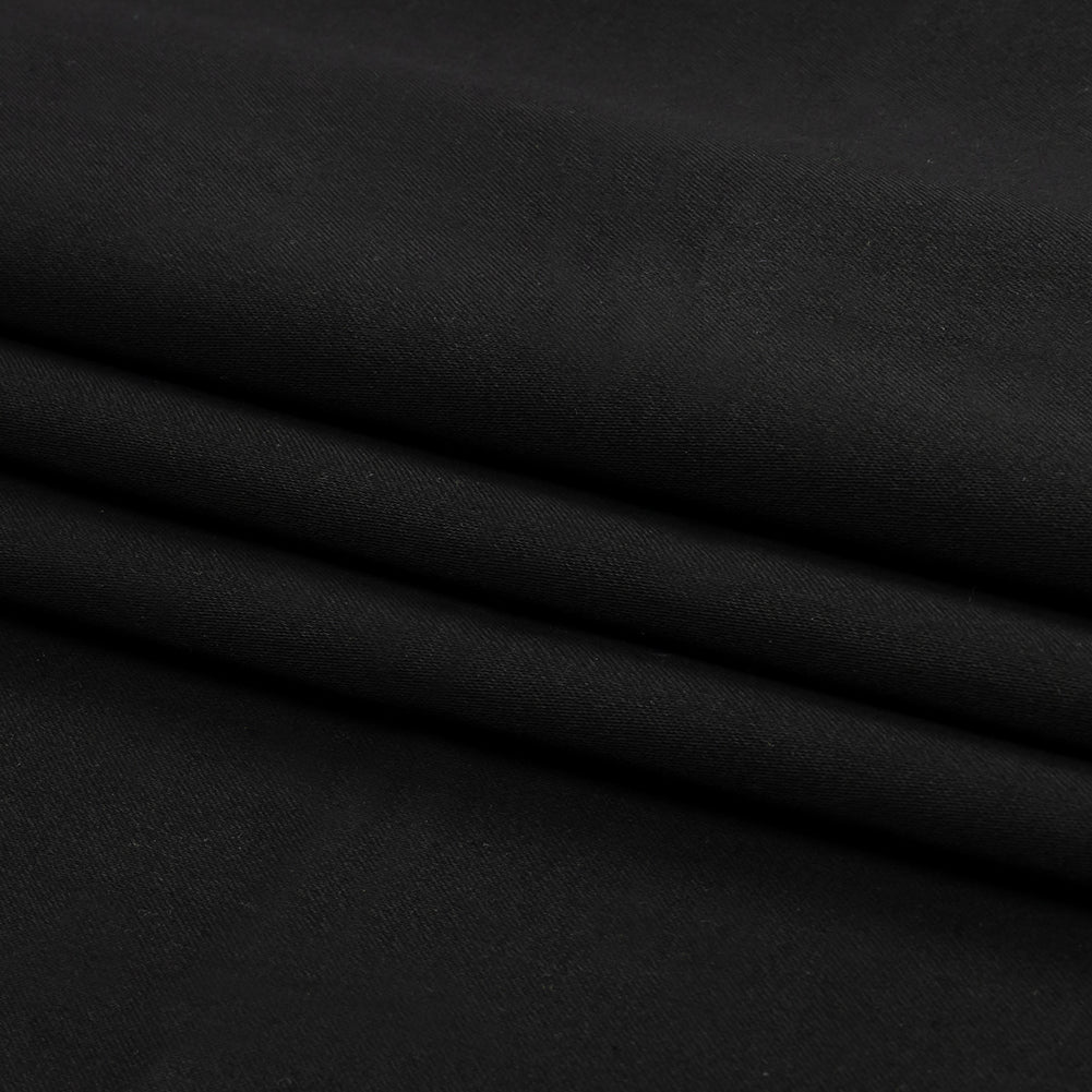 Stretch Cotton Sateen - Black - Mood Exclusive Carlos Collection - Folded