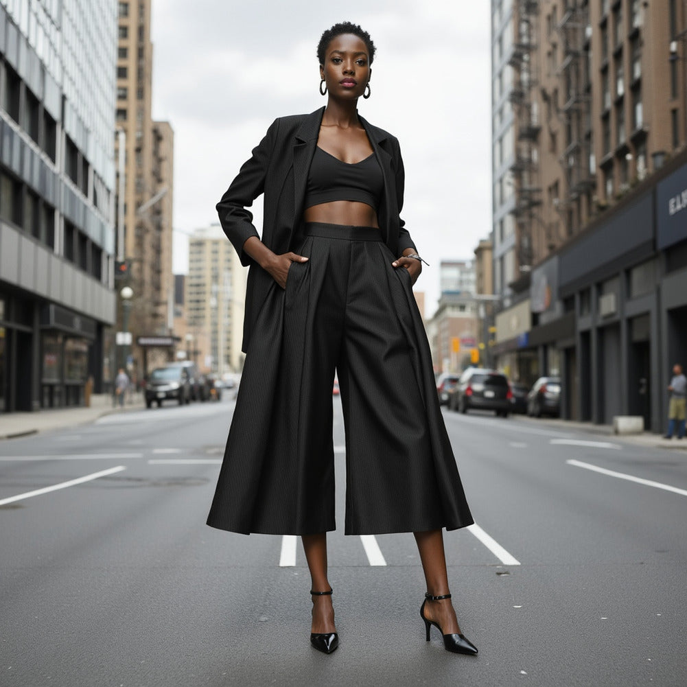 Stretch Cotton Sateen - Black - Mood Exclusive Carlos Collection - Editorial