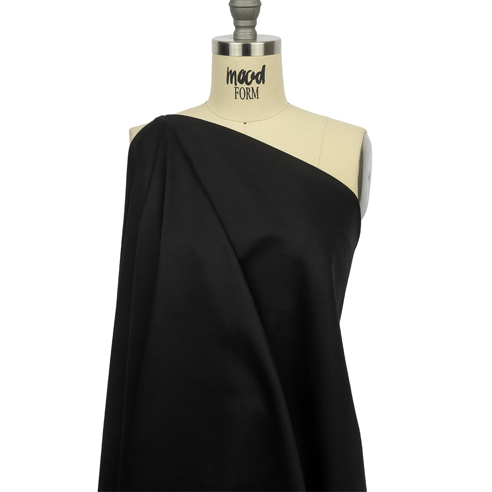 Stretch Cotton Sateen - Black - Mood Exclusive Carlos Collection - Drape