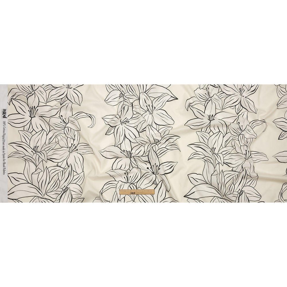 Cotton Voile - White Floral - Central Park Spring Print - Mood Exclusive Metro Collection - Full