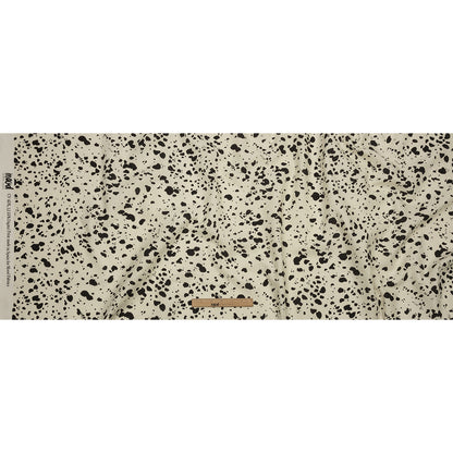 Linen and Rayon Woven - Black and White Dalmatian Spots - Fire Dogs Print - Mood Exclusive Metro Collection