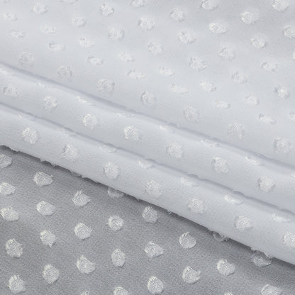 Polyester Swiss Dot - White - Mood Exclusive Annamae Collection Folded