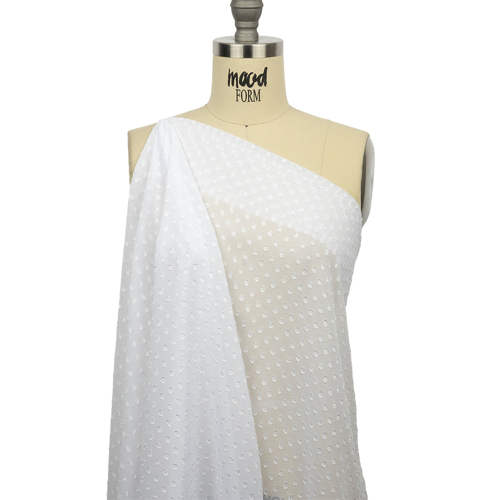 Polyester Swiss Dot - White - Mood Exclusive Annamae Collection Drape