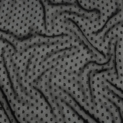 Polyester Swiss Dot - Black - Mood Exclusive Annamae Collection