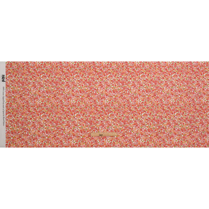 Cotton Poplin - Orange Floral - Strawberry Fields Print - Mood Exclusive Secret Garden Collection