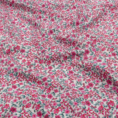 Cotton Poplin - Pink Floral - Botanical Stroll Print - Mood Exclusive Secret Garden Collection