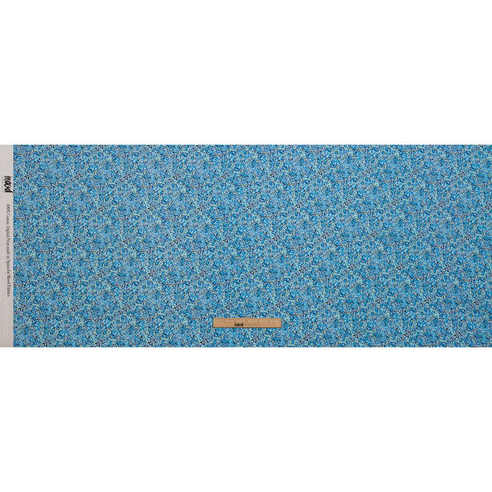 Cotton Voile - Blue Floral - Titania's Dream Print - Mood Exclusive Secret Garden Collection - Full