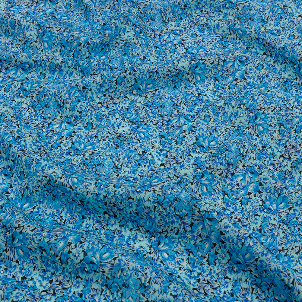 Cotton Voile - Blue Floral - Titania's Dream Print - Mood Exclusive Secret Garden Collection