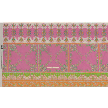 Viscose Georgette Panel - Paisley Stripes and Squares - Cypress Daydreams Print - Mood Exclusive Gisele Collection