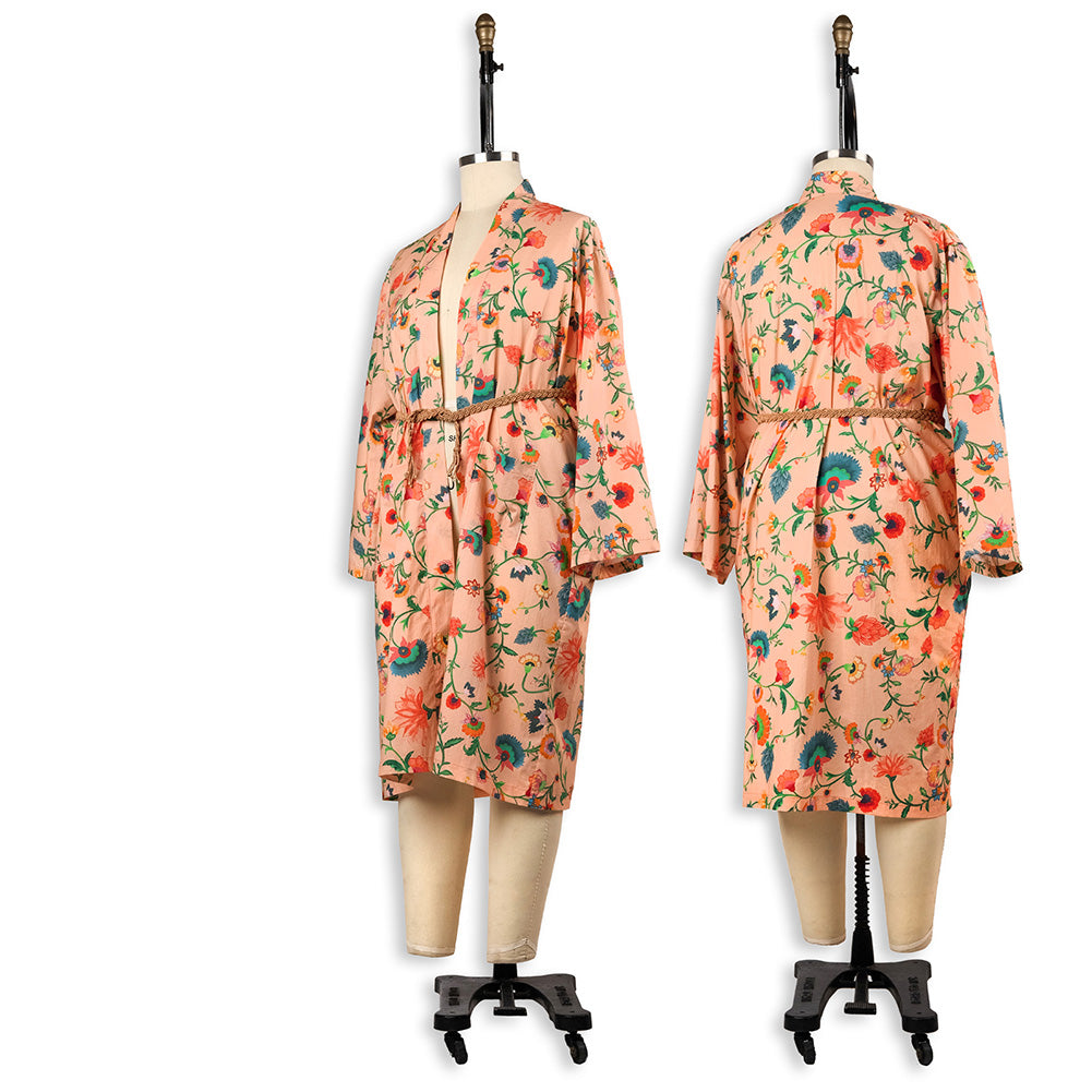 Cotton Voile - Peach Floral Vines - Sherbert Shandy Print - Mood Exclusive Gisele Collection - Blog