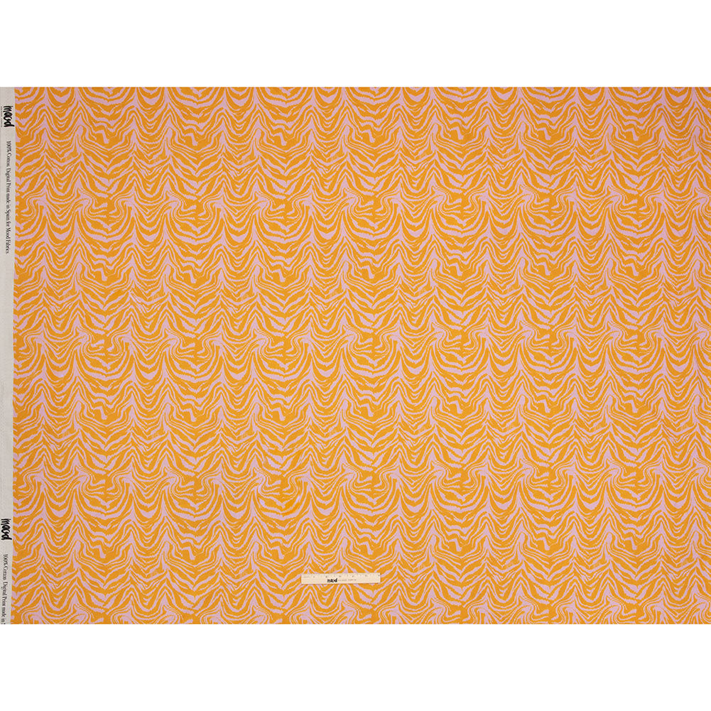 Cotton Voile - Pink and Orange Animal Stripes - Saffron River Print - Mood Exclusive Gisele Collection - Full