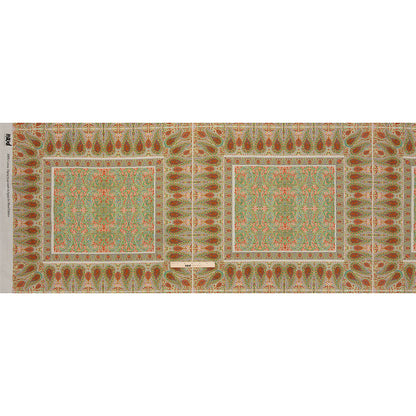 Cotton Voile Panel - Cream Paisley Squares - Laputa's Groundkeeper Print - Mood Exclusive Gisele Collection