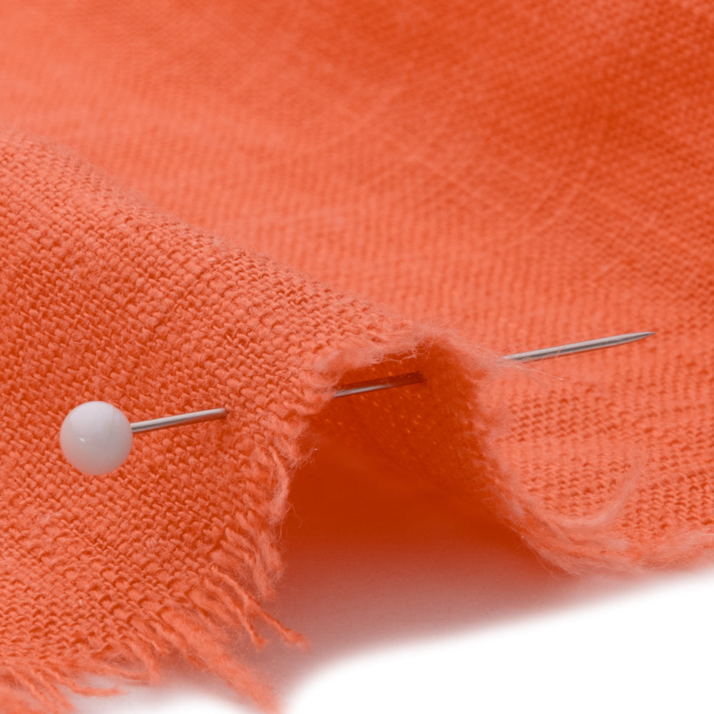 Viscose and Linen Woven - Persimmon - Mood Exclusive Tamara Collection - Detail