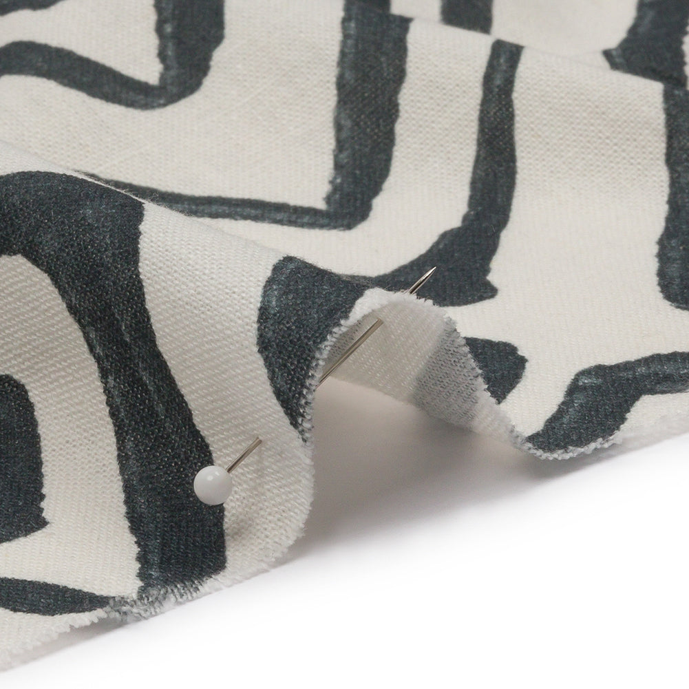 Linen and Rayon Woven - White Painted Diamonds - Sahara Summers Print - Mood Exclusive Palm Beach Collection - Detail