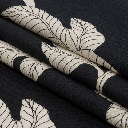 Linen and Rayon Woven - Black Floral - Floridian Nights Print - Mood Exclusive Palm Beach Collection