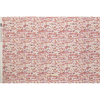 Stretch Cotton Sateen - Pink and Red Dots - Switchboard Soiree Print - Mood Exclusive Yesterday Collection