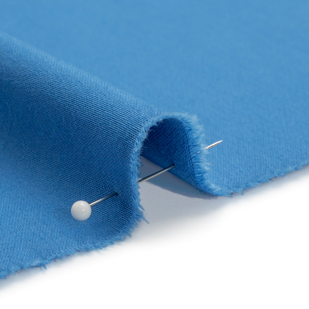 Stretch Cotton Sateen - Blue - Mood Exclusive Carlos Collection - Detail