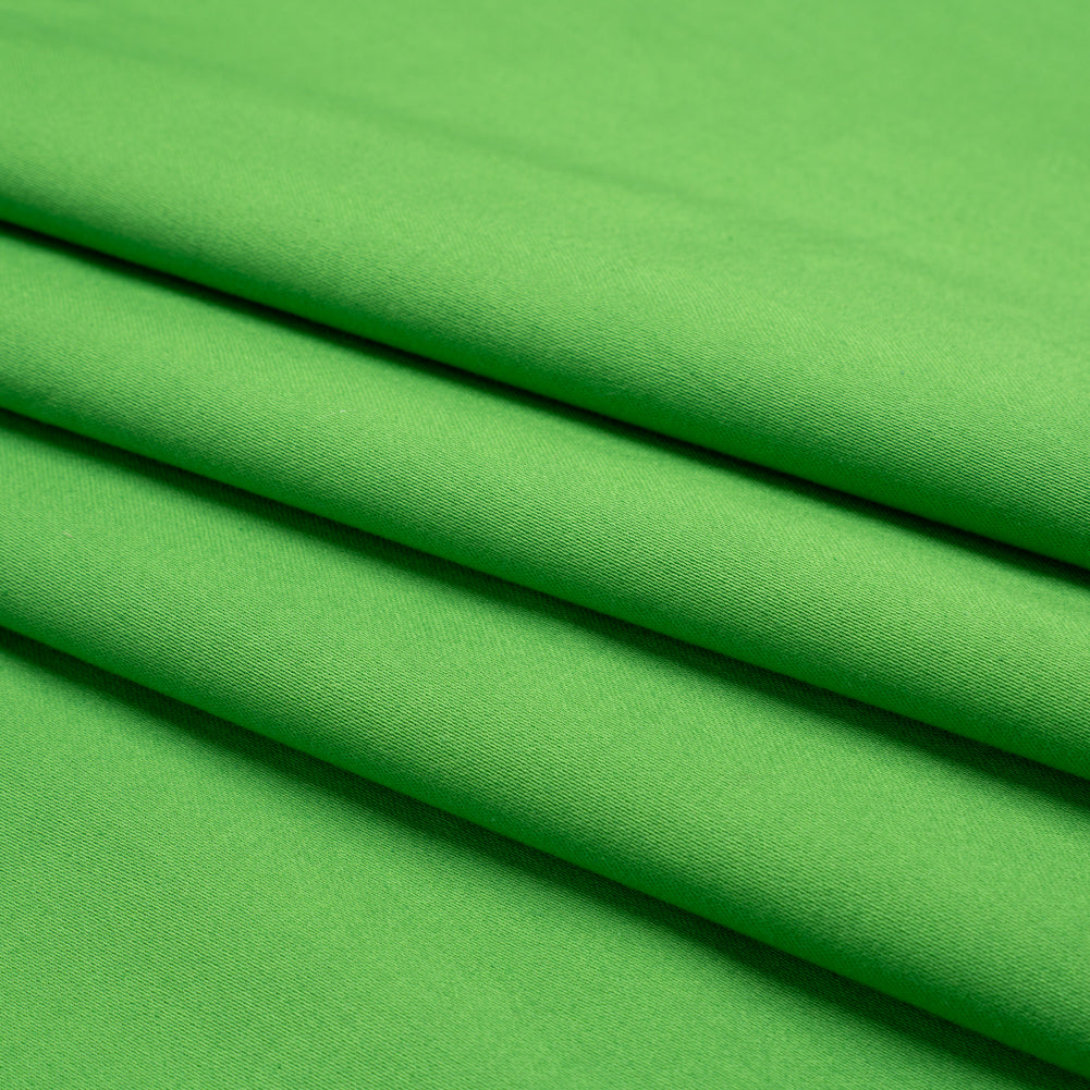 Stretch Cotton Sateen - Green - Mood Exclusive Carlos Collection - Folded