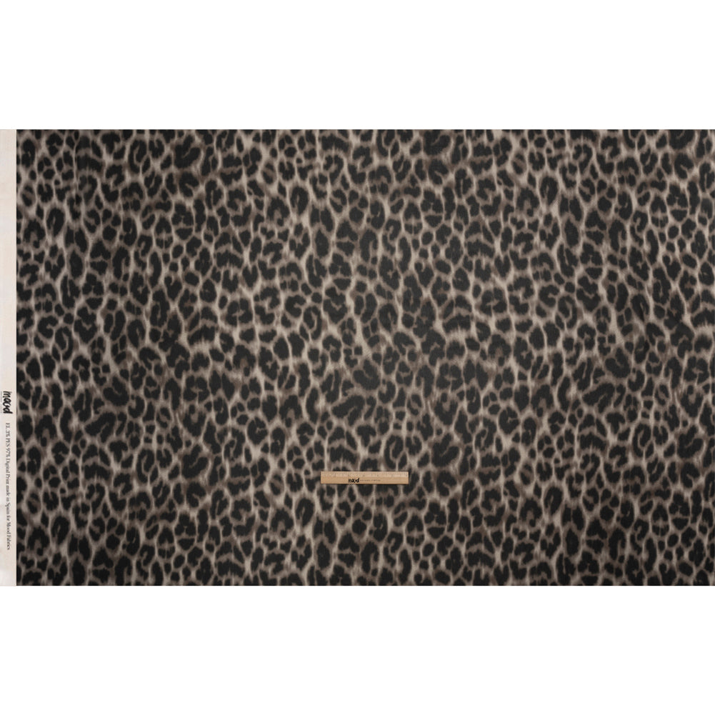 Viscose Georgette - Black and Beige Leopard - Shade of the Acacia Print - Mood Exclusive Kilimanjaro Collection - Full