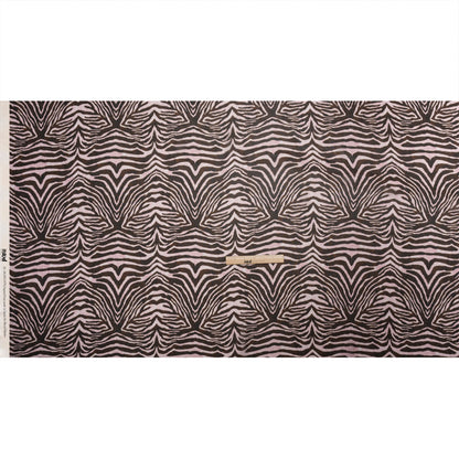 Viscose Georgette - Pink and Brown Zebra Stripes - Destination Oasis Print - Mood Exclusive Kilimanjaro Collection