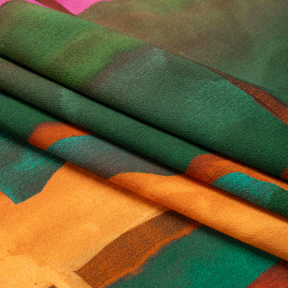 Viscose Crepe - Landscape Blocks - Mood Exclusive Take Me Home Print