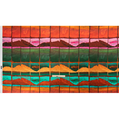 Viscose Crepe - Landscape Blocks - Mood Exclusive Take Me Home Print