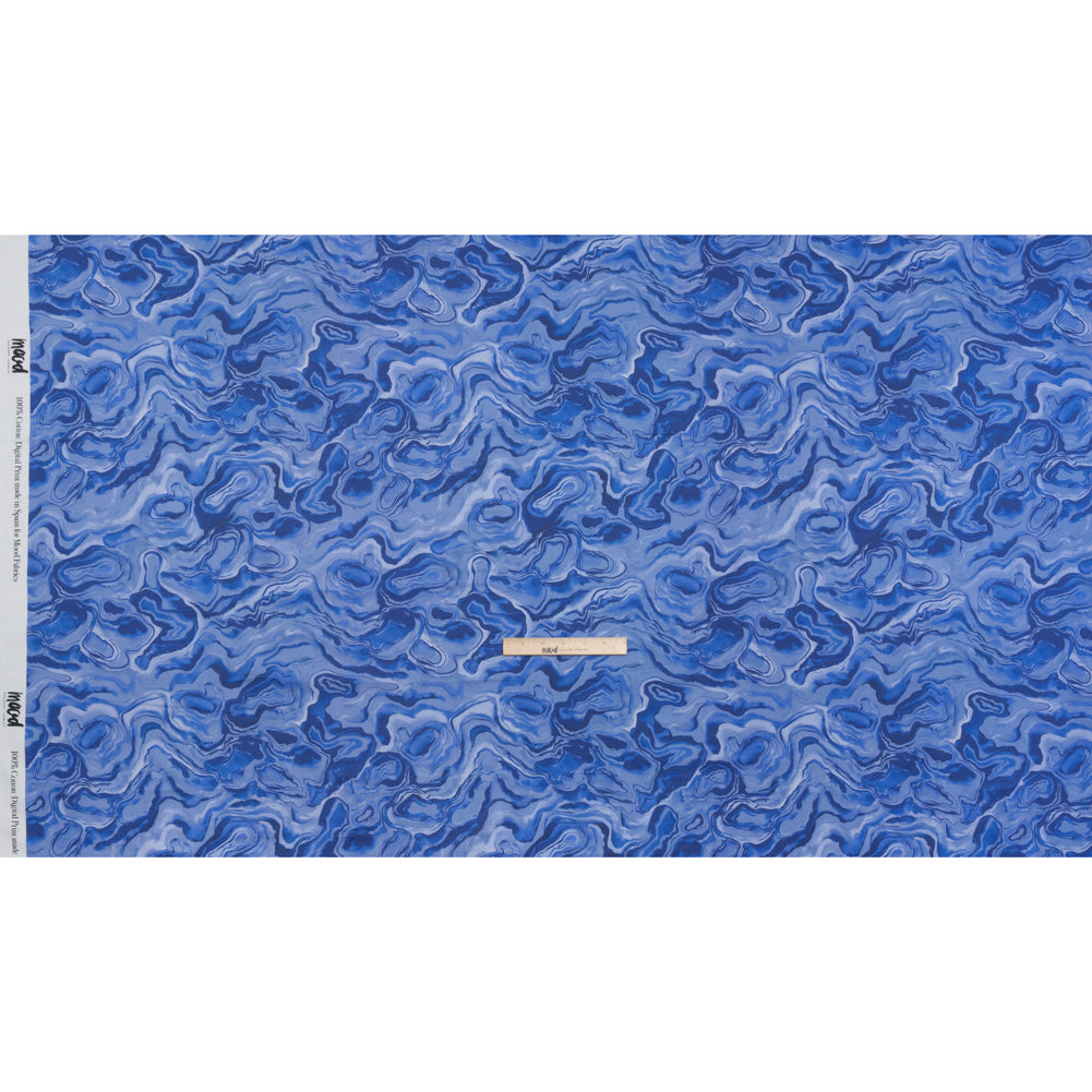 Cotton Voile - Blue Abstract - Skyscape Print - Mood Exclusive Chariot Collection - Full