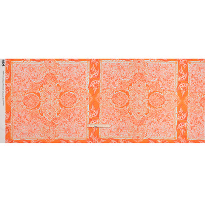 Cotton Voile Panel - Orange Paisley Floral - Sicilian Summer Print - Mood Exclusive Chariot Collection