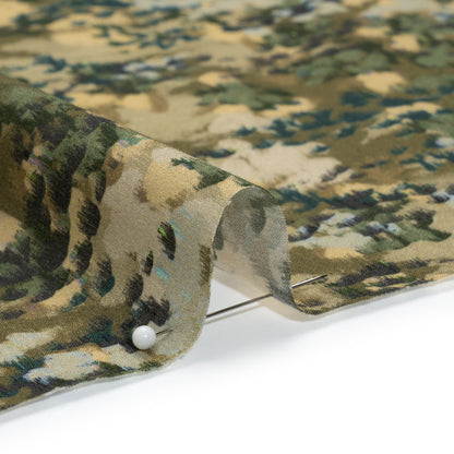 Cotton Voile - Olive, Green and Beige Abstract Dots - Forest Lookout Print - Mood Exclusive Acadia Collection
