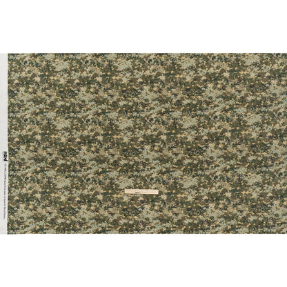 Linen and Rayon Woven - Olive, Green and Beige Abstract Dots - Forest Lookout Print - Mood Exclusive Acadia Collection